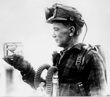 Small cage with canary used in testing for carbon monoxide after the Hollinger Mine fire on February 10, 1928