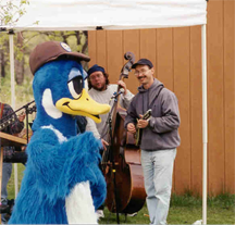 Mascot in duck costume