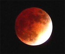 A lunar eclipse