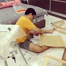 Assembling an IKEA chair