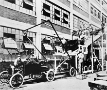 An early automotive assembly line trial