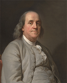 Benjamin Franklin portrait by Joseph Siffred Duplessis