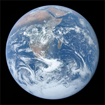 Full disk view of the Earth taken on December 7, 1972