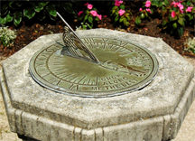 A garden sundial