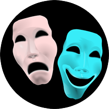 Masks of Tragedy and Comedy