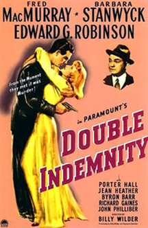 Theatrical poster for the 1944 film Double Indemnity