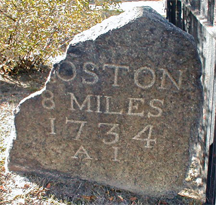 One of the Franklin Milestones on the Boston Post Road