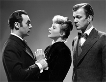 Charles Boyer, Ingrid Bergman and Joseph Cotton in a promotional photo for the 1944 film "Gaslight," directed by George Cukor