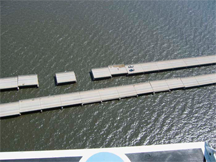 Damage to the Interstate 10 Twin Bridge across Lake Pontchartrain