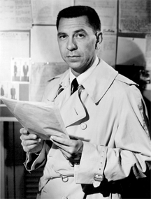 Photo of Jack Webb as Sergeant Joe Friday from the television series Dragnet