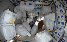 Clutter in the Leonardo Module of the International Space Station