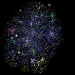 A map of the Internet ca. January 2005