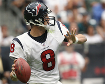 Matt Schaub, as quarterback for the American football team known as the Houston Texans