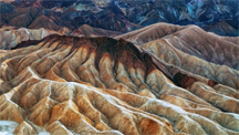 An example of erosion of a mountain in Death Valley