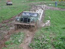 A form of off road driving also known as mud bogging