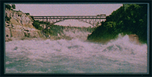The Niagara River and cantilever bridge