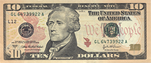 A ten-dollar bill