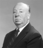 A studio publicity photo of Alfred Hitchcock