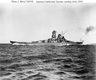 The Japanese battleship Yamato during machinery trials 20 October 1941