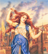 Cassandra, from a painting by Evelyn De Morgan (1855-1919)