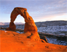 Delicate Arch, a 60-foot tall (18 m) freestanding natural arch