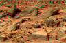 A view of the site known as the Rock Garden, on Mars
