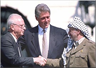 Rabin and Arafat shake hands