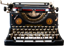 An old-fashioned typewriter