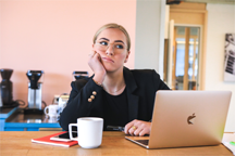 Woman who is supposed to be listening, but who is glazing over