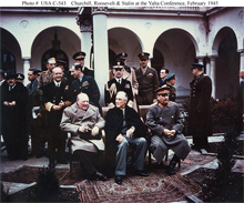 Allied leaders at the Yalta Conference in February, 1945